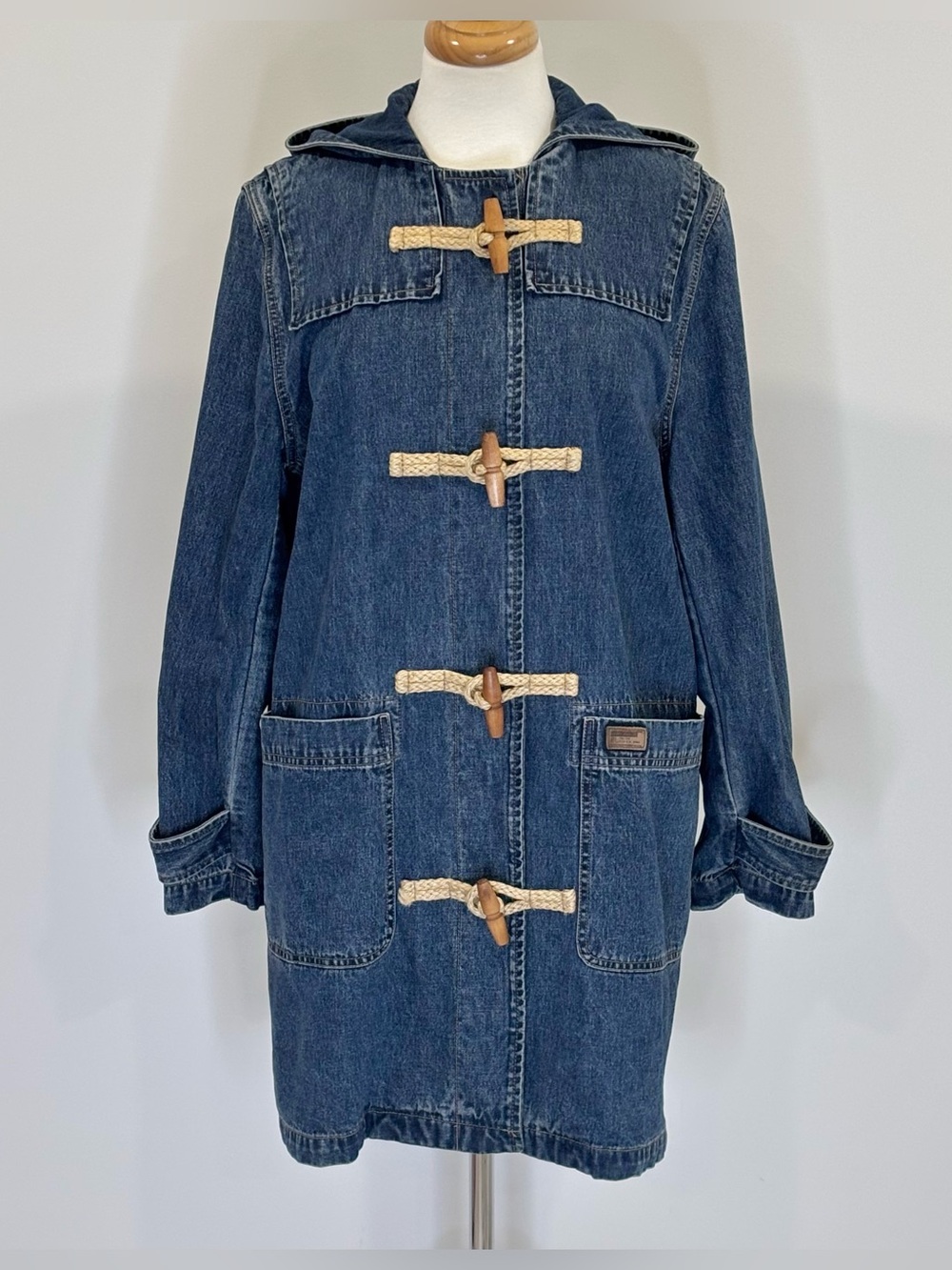 Ralph Lauren denim toggle coat